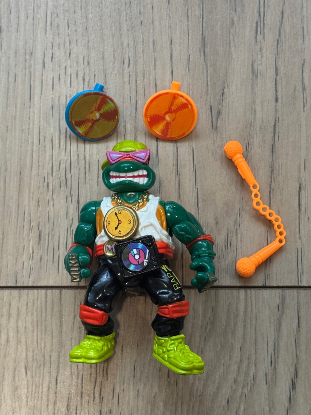 Vintage Teenage Mutant Ninja Turtles Rock N Rollin Rappin Mike Action Figure